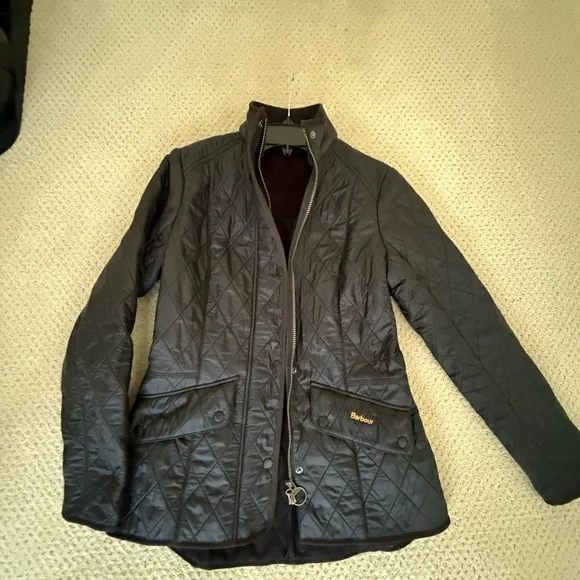 Barbour Black Quilted Belted Puffer Jacket - Picture 5 of 13
